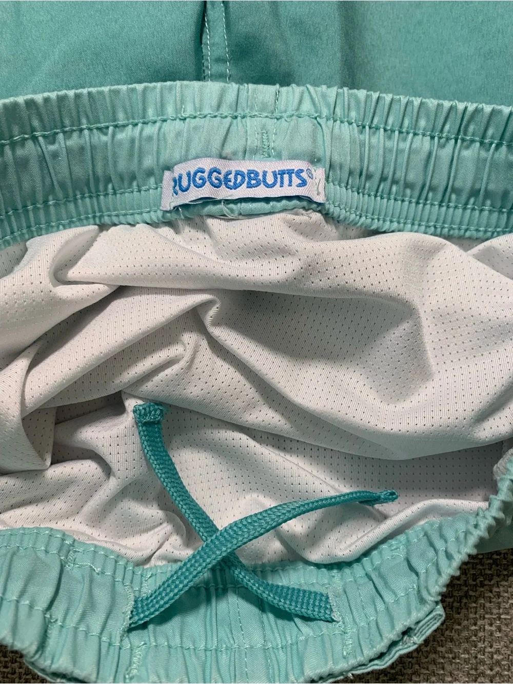 Kids Aqua Stripe Swim Shorts - Turquoise